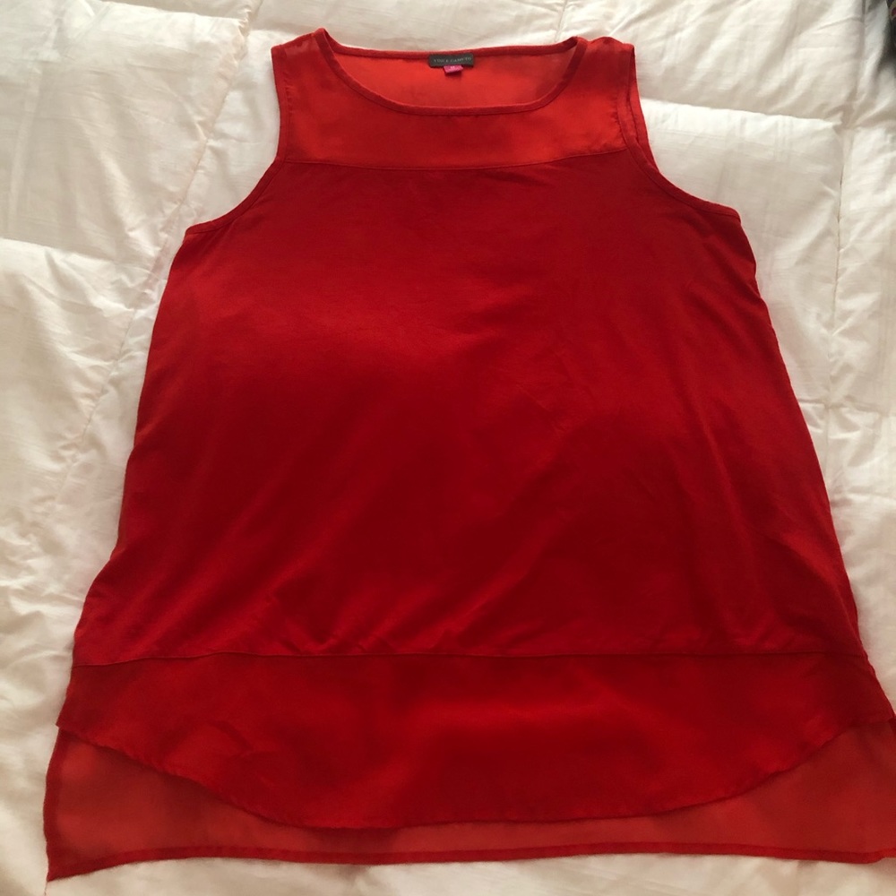 Vince Camuto red-orange tunic/tank